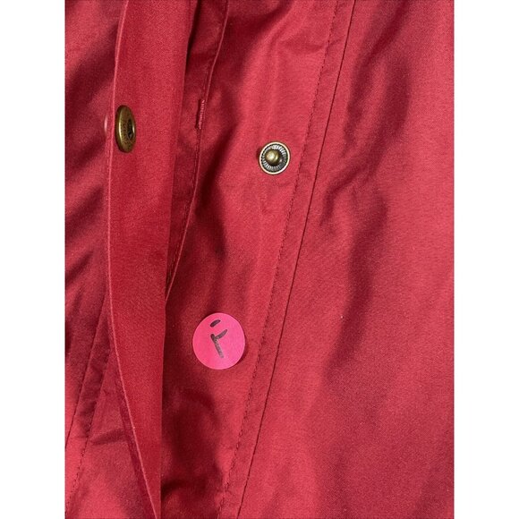 Cabelas Rain‎ Jacket Mens Size Small Red Full Zip Snap Up Hooded Outdoors Gorp - Picture 8 of 16